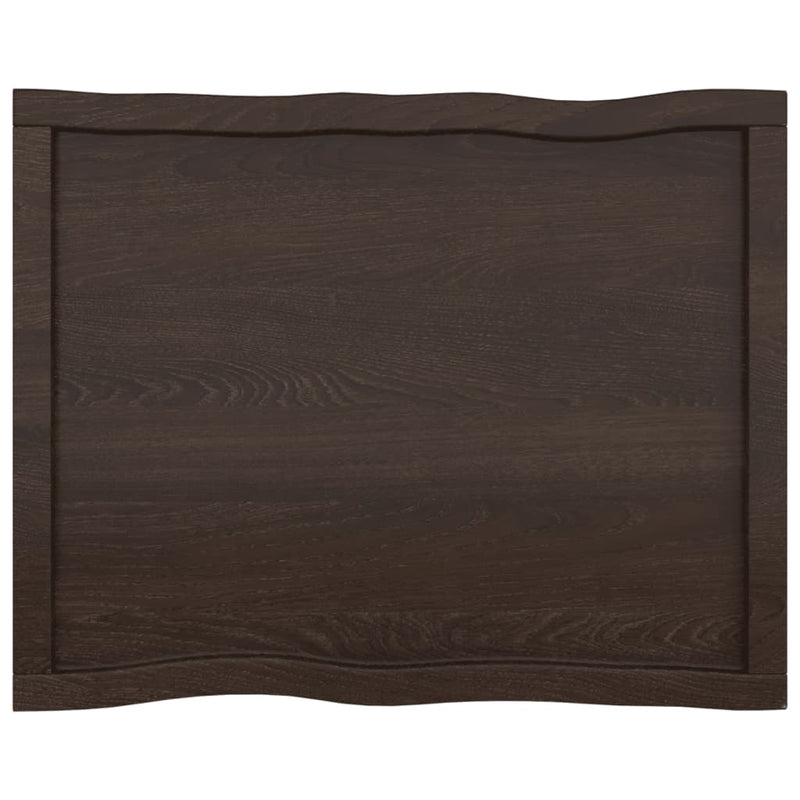 vidaXL sötétbarna kezelt tömör asztallap 80x60x(2-4) cm