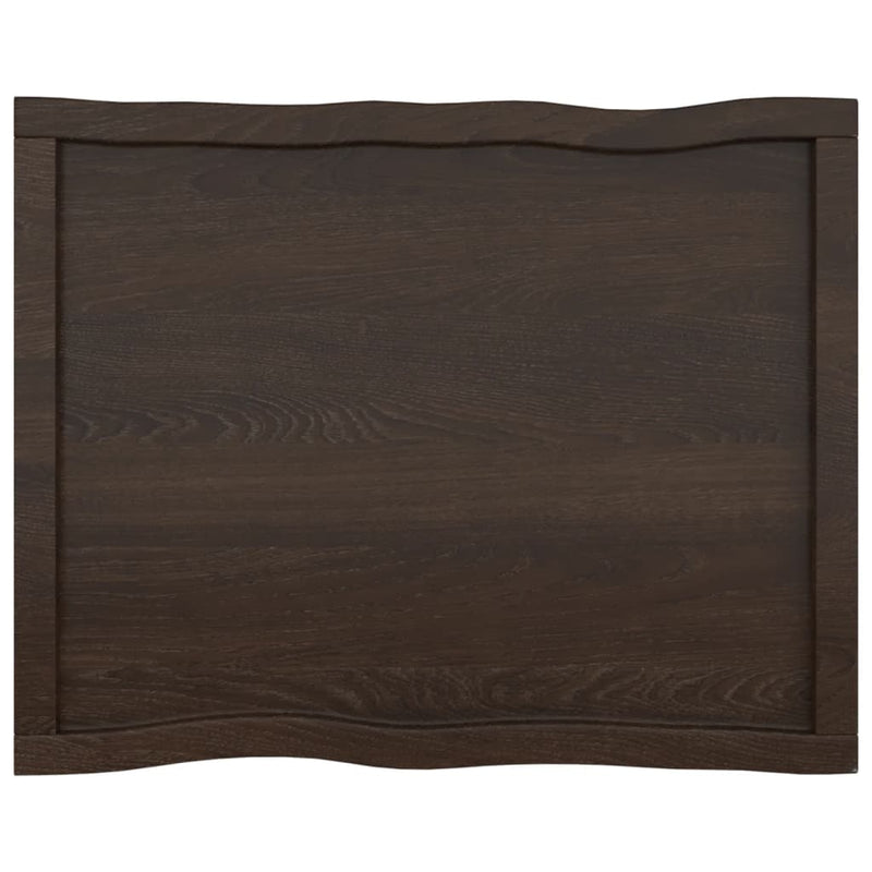 vidaXL sötétbarna kezelt tömör asztallap 80x60x(2-6) cm