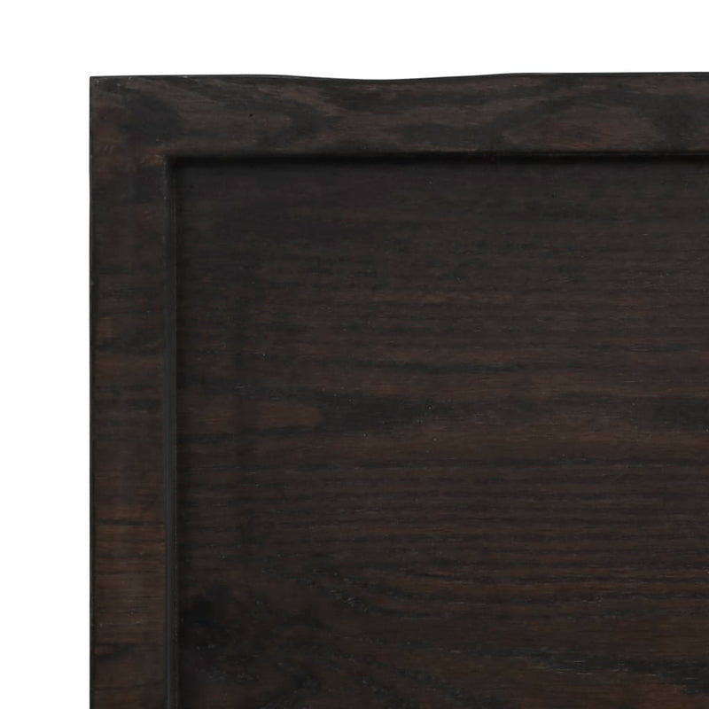 vidaXL sötétbarna kezelt tömör asztallap 80x60x(2-6) cm