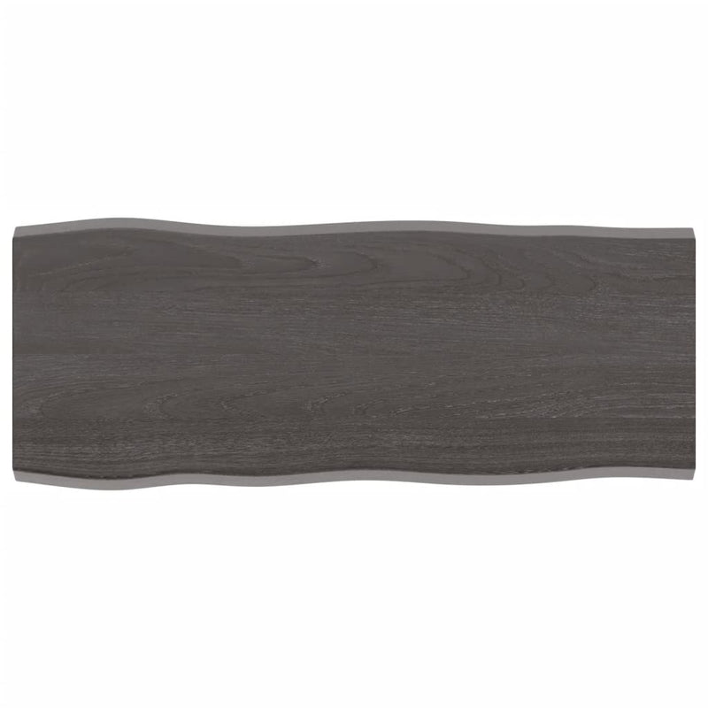vidaXL sötétbarna kezelt tömör tölgyfa asztallap 100 x 40 x 2 cm