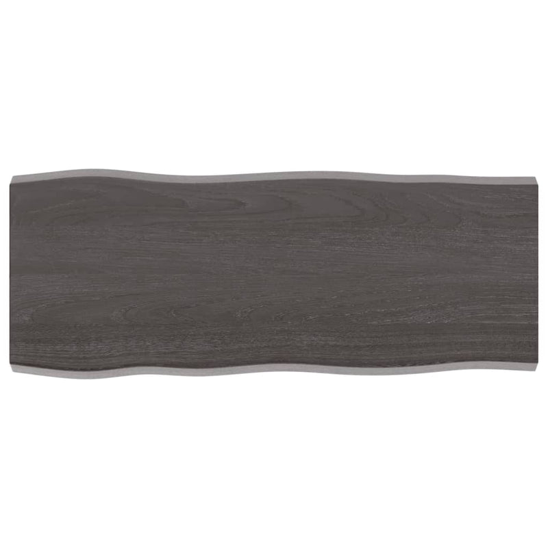 vidaXL sötétbarna kezelt tömör asztallap 100x40x(2-4) cm