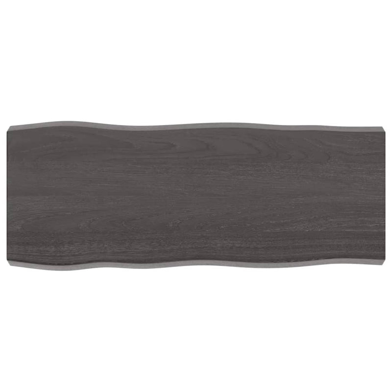vidaXL sötétbarna kezelt tömör asztallap 100x40x(2-6) cm
