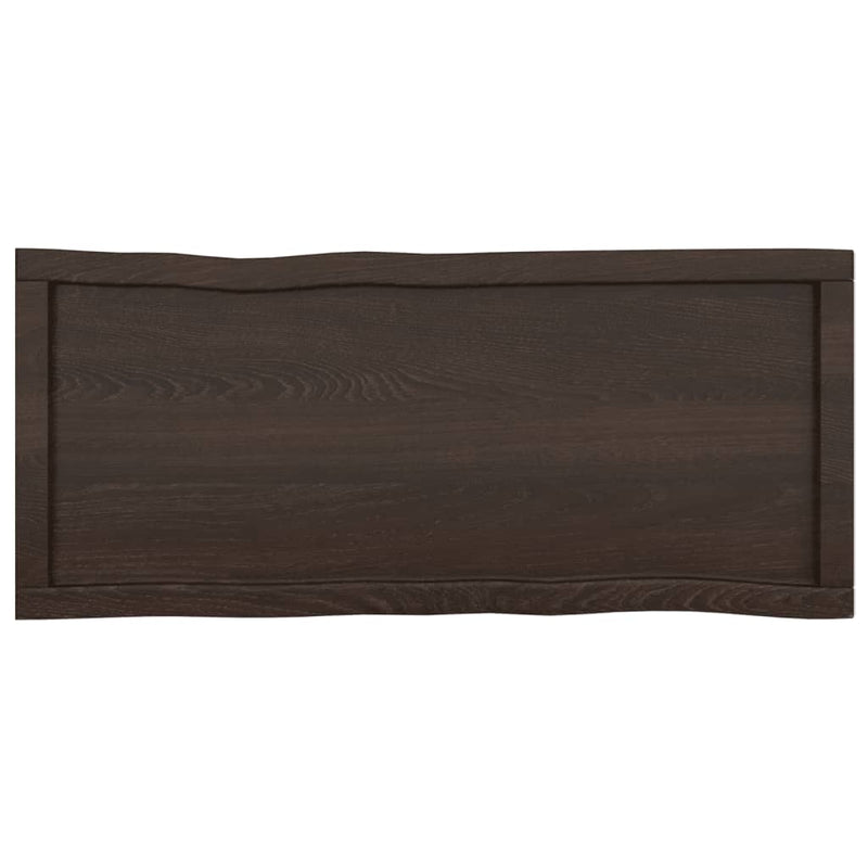 vidaXL sötétbarna kezelt tömör asztallap 100x40x(2-6) cm