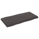 vidaXL sötétbarna kezelt tömör asztallap 100x50x(2-6) cm
