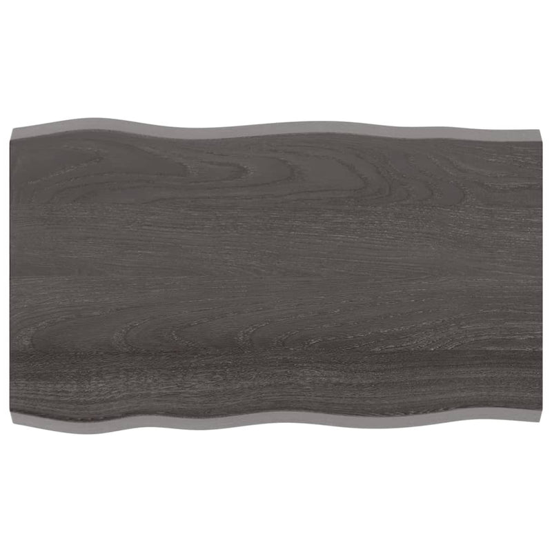 vidaXL sötétbarna kezelt tömör asztallap 100x60x(2-4) cm