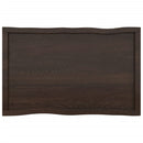 vidaXL sötétbarna kezelt tömör asztallap 100x60x(2-4) cm