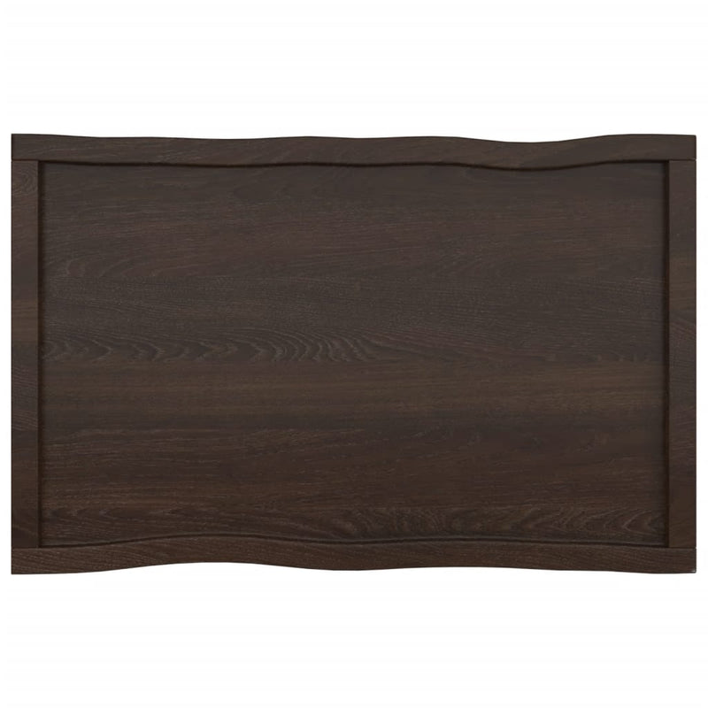 vidaXL sötétbarna kezelt tömör asztallap 100x60x(2-4) cm