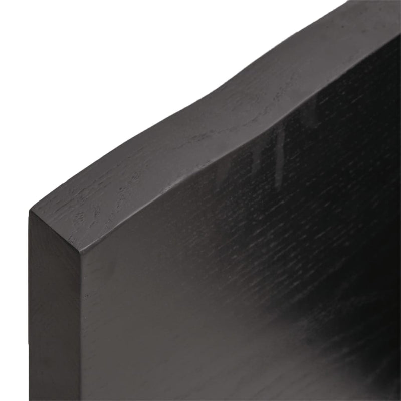 vidaXL sötétbarna kezelt tömör asztallap 100x60x(2-4) cm