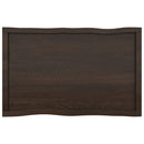 vidaXL sötétbarna kezelt tömör asztallap 100x60x(2-6) cm