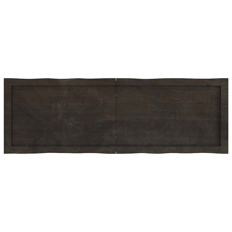 vidaXL sötétbarna kezelt tömör asztallap 120x40x(2-4) cm