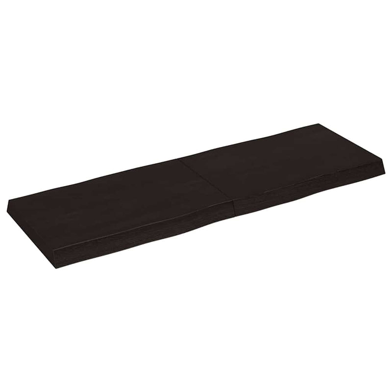 vidaXL sötétbarna kezelt tömör asztallap 120x40x(2-6) cm