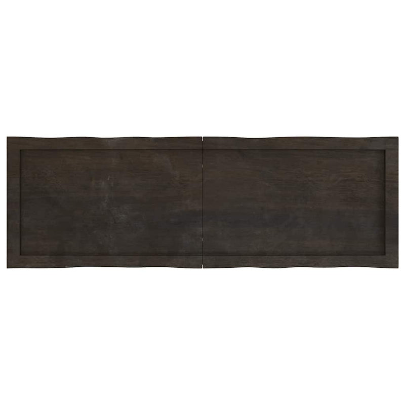 vidaXL sötétbarna kezelt tömör asztallap 120x40x(2-6) cm