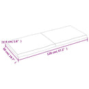 vidaXL sötétbarna kezelt tömör asztallap 120x50x(2-4) cm