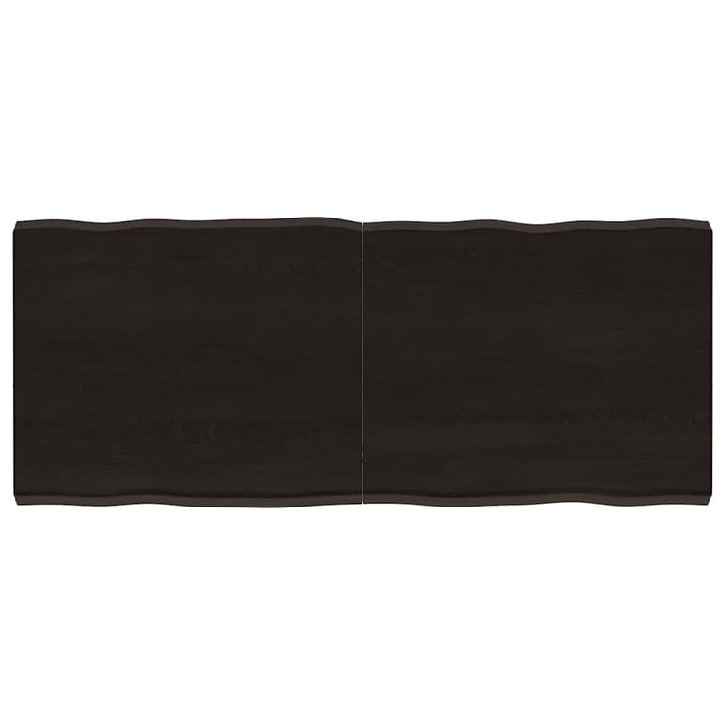 vidaXL sötétbarna kezelt tömör asztallap 120x50x(2-6) cm