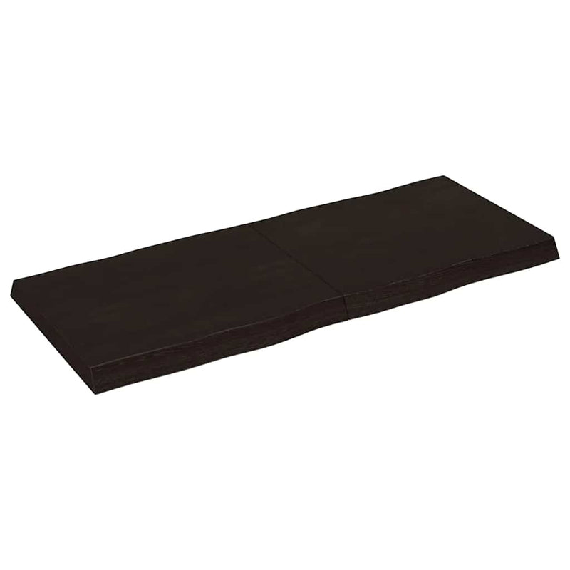 vidaXL sötétbarna kezelt tömör asztallap 120x50x(2-6) cm