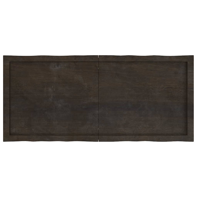 vidaXL sötétbarna kezelt tömör asztallap 120x50x(2-6) cm