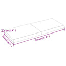 vidaXL sötétbarna kezelt tömör asztallap 120x50x(2-6) cm