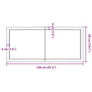 vidaXL sötétbarna kezelt tömör asztallap 120x50x(2-6) cm