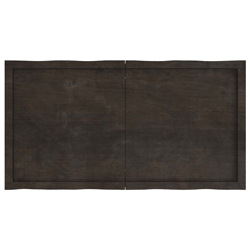 vidaXL sötétbarna kezelt tömör asztallap 120x60x(2-6) cm