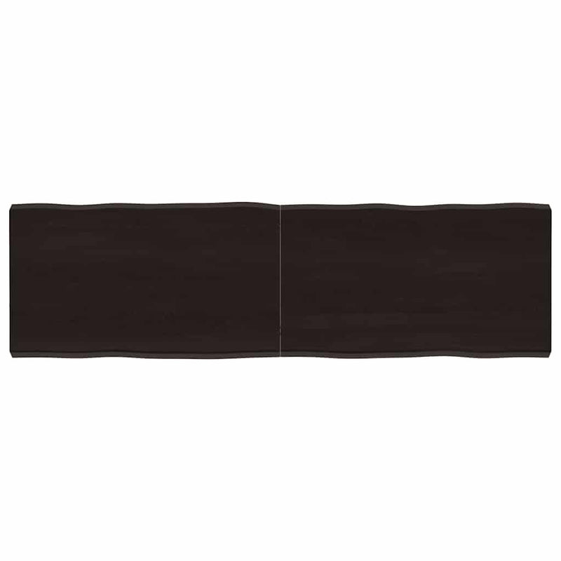 vidaXL sötétbarna kezelt tömör asztallap 140x40x(2-4) cm