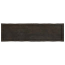 vidaXL sötétbarna kezelt tömör asztallap 140x40x(2-4) cm