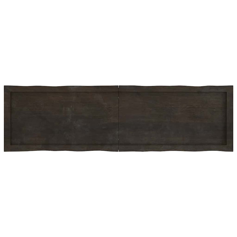 vidaXL sötétbarna kezelt tömör asztallap 140x40x(2-4) cm