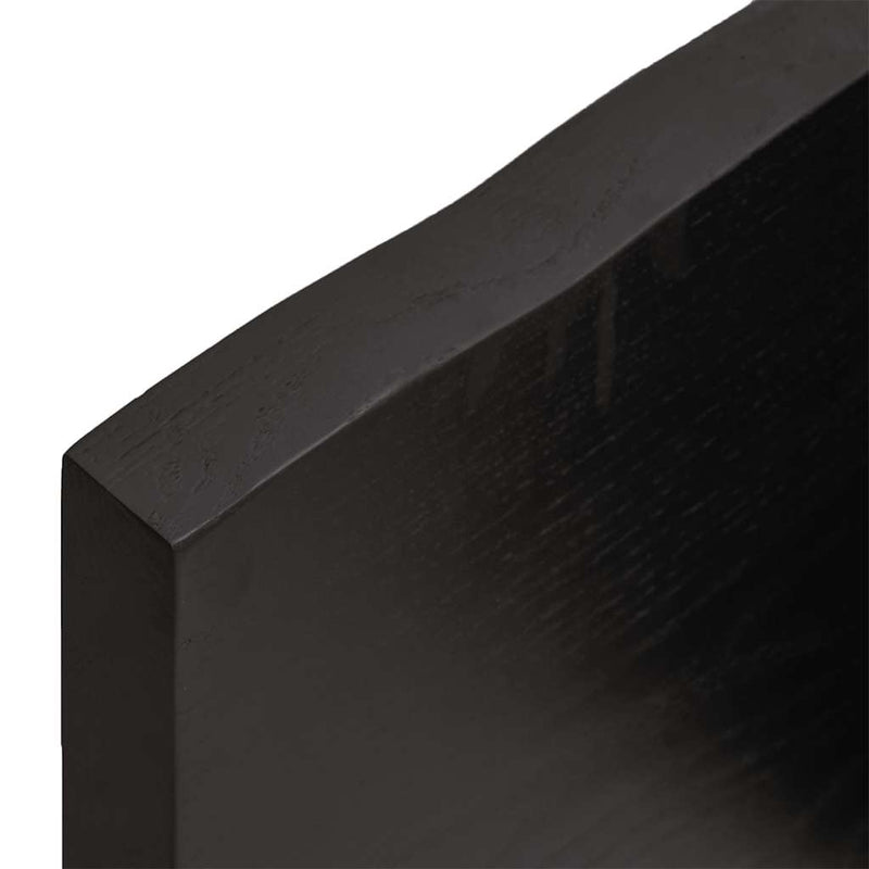 vidaXL sötétbarna kezelt tömör asztallap 140x40x(2-4) cm