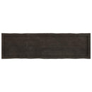 vidaXL sötétbarna kezelt tömör asztallap 140x40x(2-6) cm