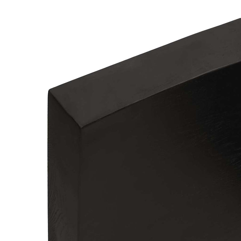 vidaXL sötétbarna kezelt tömör asztallap 140x40x(2-6) cm