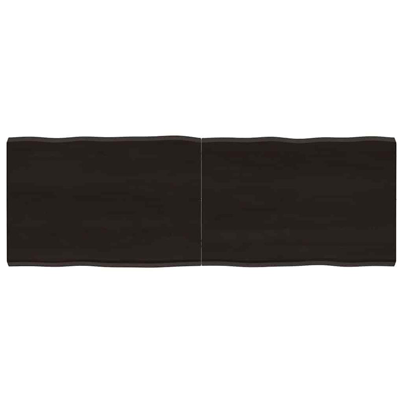 vidaXL sötétbarna kezelt tömör asztallap 140x50x(2-4) cm
