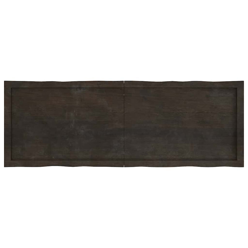 vidaXL sötétbarna kezelt tömör asztallap 140x50x(2-4) cm