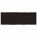 vidaXL sötétbarna kezelt tömör asztallap 140x50x(2-6) cm