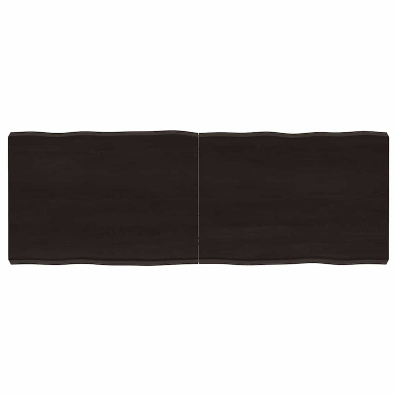 vidaXL sötétbarna kezelt tömör asztallap 140x50x(2-6) cm