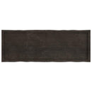 vidaXL sötétbarna kezelt tömör asztallap 140x50x(2-6) cm