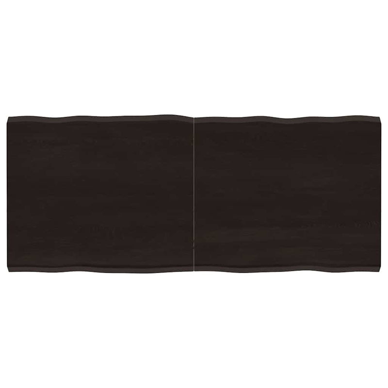 vidaXL sötétbarna kezelt tömör asztallap 140x60x(2-4) cm