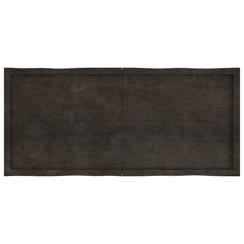 vidaXL sötétbarna kezelt tömör asztallap 140x60x(2-4) cm