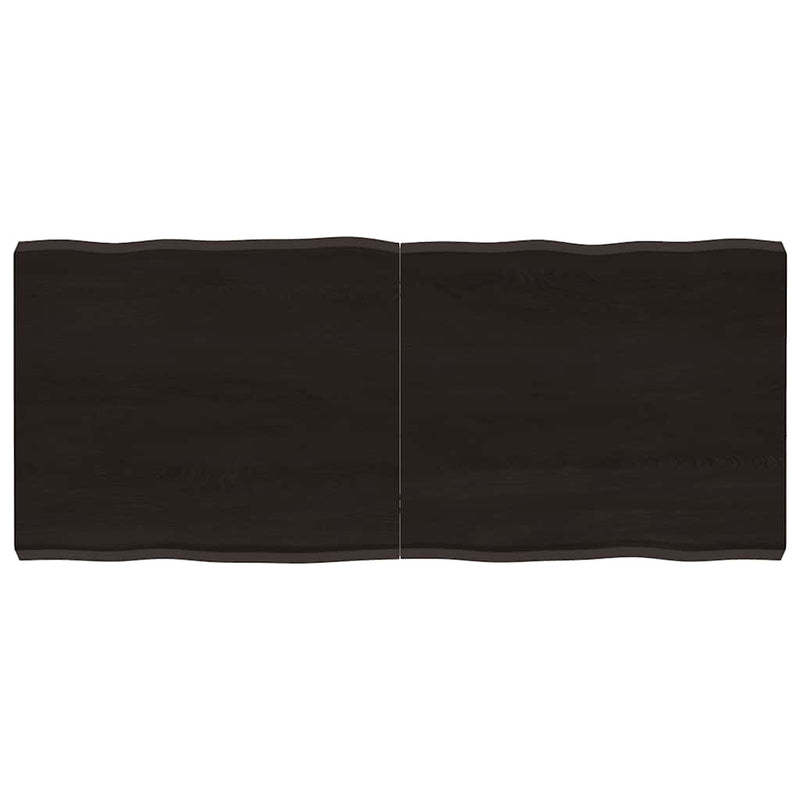vidaXL sötétbarna kezelt tömör asztallap 140x60x(2-6) cm