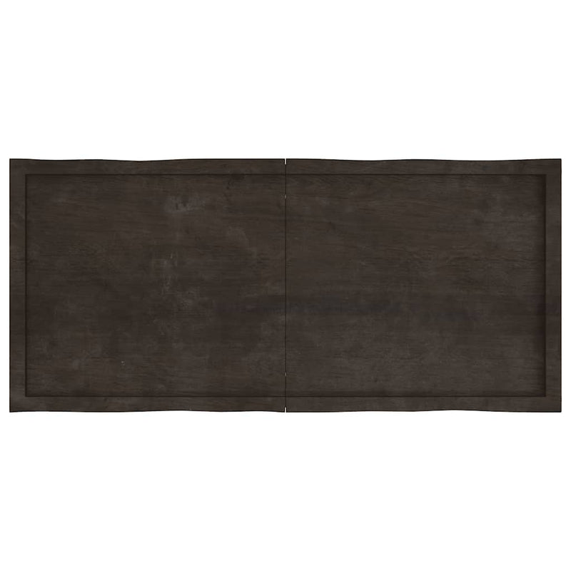 vidaXL sötétbarna kezelt tömör asztallap 140x60x(2-6) cm