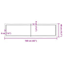 vidaXL sötétbarna kezelt tömör asztallap 160x40x(2-4) cm