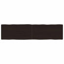 vidaXL sötétbarna kezelt tömör asztallap 160x40x(2-6) cm