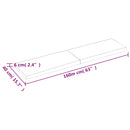 vidaXL sötétbarna kezelt tömör asztallap 160x40x(2-6) cm