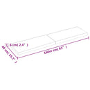 vidaXL sötétbarna kezelt tömör asztallap 160x40x(2-6) cm