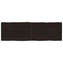 vidaXL sötétbarna kezelt tömör asztallap 160x50x(2-4) cm