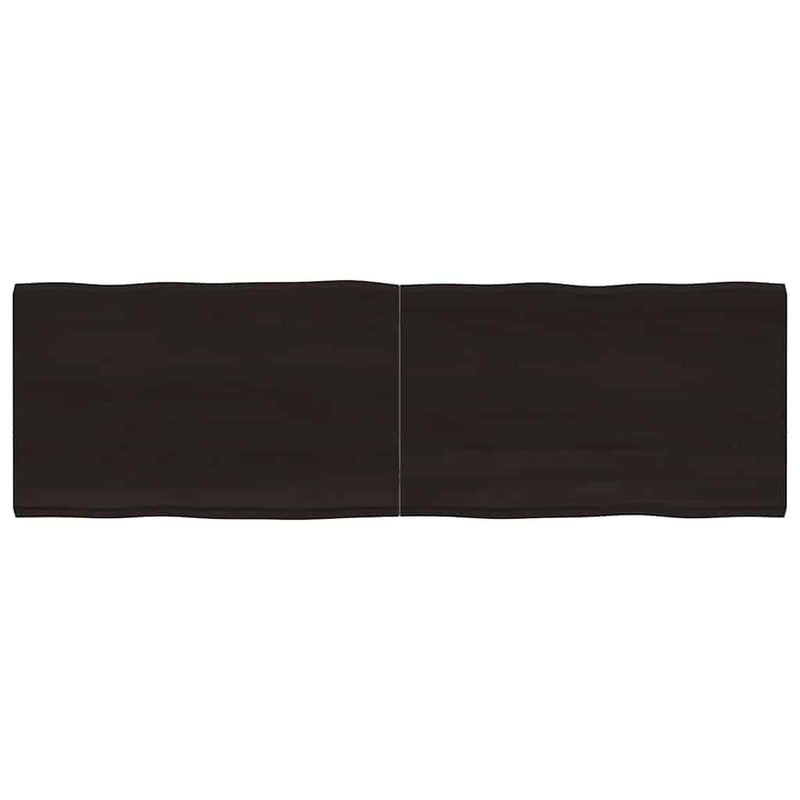 vidaXL sötétbarna kezelt tömör asztallap 160x50x(2-4) cm