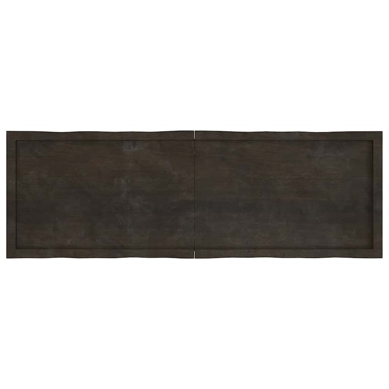 vidaXL sötétbarna kezelt tömör asztallap 160x50x(2-4) cm