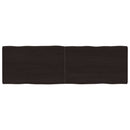 vidaXL sötétbarna kezelt tömör asztallap 160x50x(2-6) cm