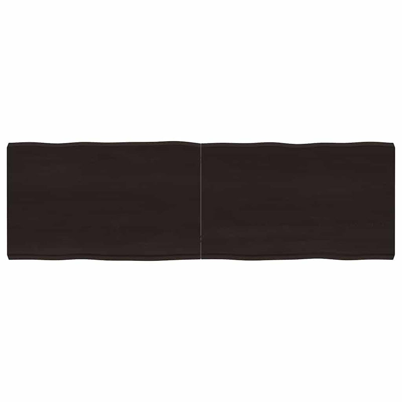 vidaXL sötétbarna kezelt tömör asztallap 160x50x(2-6) cm