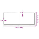vidaXL sötétbarna kezelt tömör asztallap 160x60x(2-4) cm