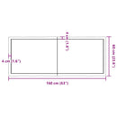vidaXL sötétbarna kezelt tömör asztallap 160x60x(2-4) cm
