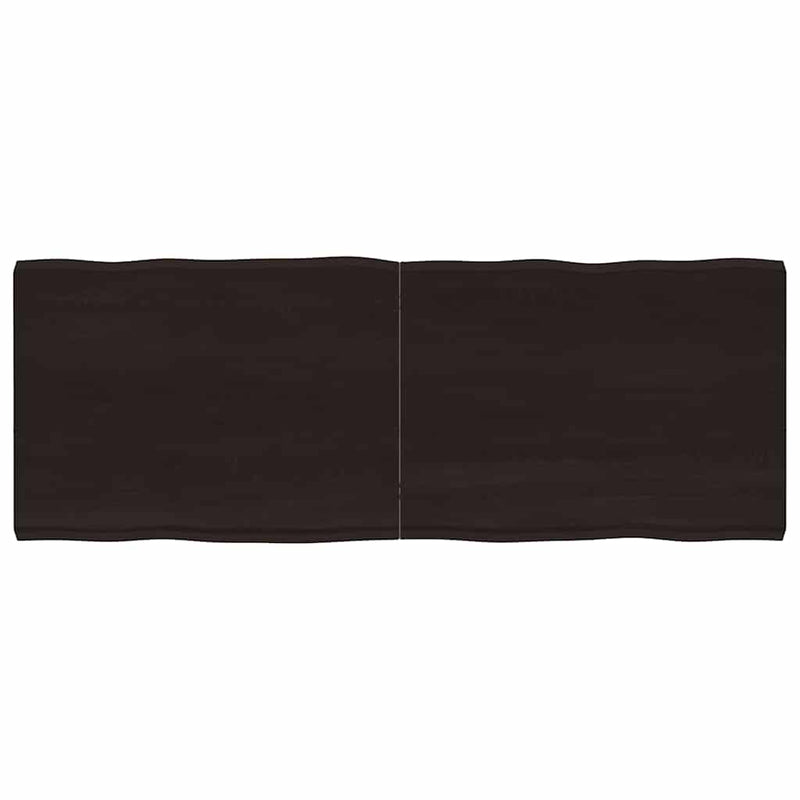 vidaXL sötétbarna kezelt tömör asztallap 160x60x(2-6) cm